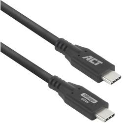 USB-C kabel akt USB-C han USB-C han 2 m sort
