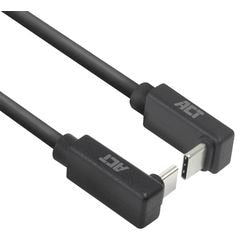 USB-C kabel akt USB-C han USB-C han 0,5 m sort