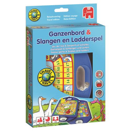 Jumbo rejsespil gåsebræt slanger og stiger rejse
