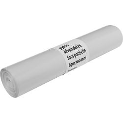 Deiss affaldspose, ft 63 x 70 x 0,11 cm, gennemsigtig, HDPE, rulle med 50 stk.