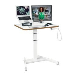 Leitz ergo sidde-stå skrivebord elektrisk - justerbar i højden - lille skrivebord - med memory funktion - 80 x 60 cm - hvid