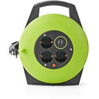 Nedis forlængerkabel – 10 m – 3000w – jordet – 4 stikkontakter – grøn sort
