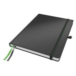 Leitz komplet notesbog A4 styret - med hardcover - sort