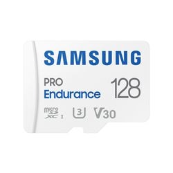 Samsung pro endurance 128 GB microSDXC (2022) hukommelseskort (hvid, UHS-I U3, klasse 10, V30, inkl. SD-adapter)
