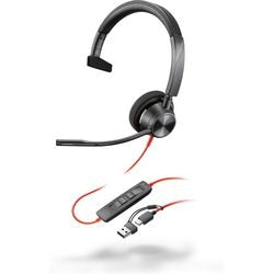 Headset hp poly blackwire sort 32 mm x 155 mm x 178 mm