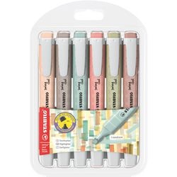 Stabilo tekstmarker swing cool 275 6-09 kleurenassortiment breed beitel 6 stuks