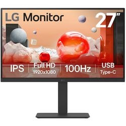 LG 27ba750 27 skærm (sort, HDMI, skærmport, lyd, LAN, USB-C)