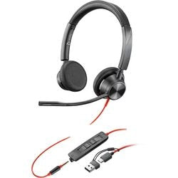 Headset poly blackwire 3325 trådet sort