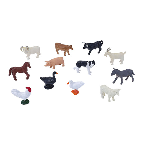 Mojo Farmland Mini Farm Animal Play Set, 12 stykker. - 380053
