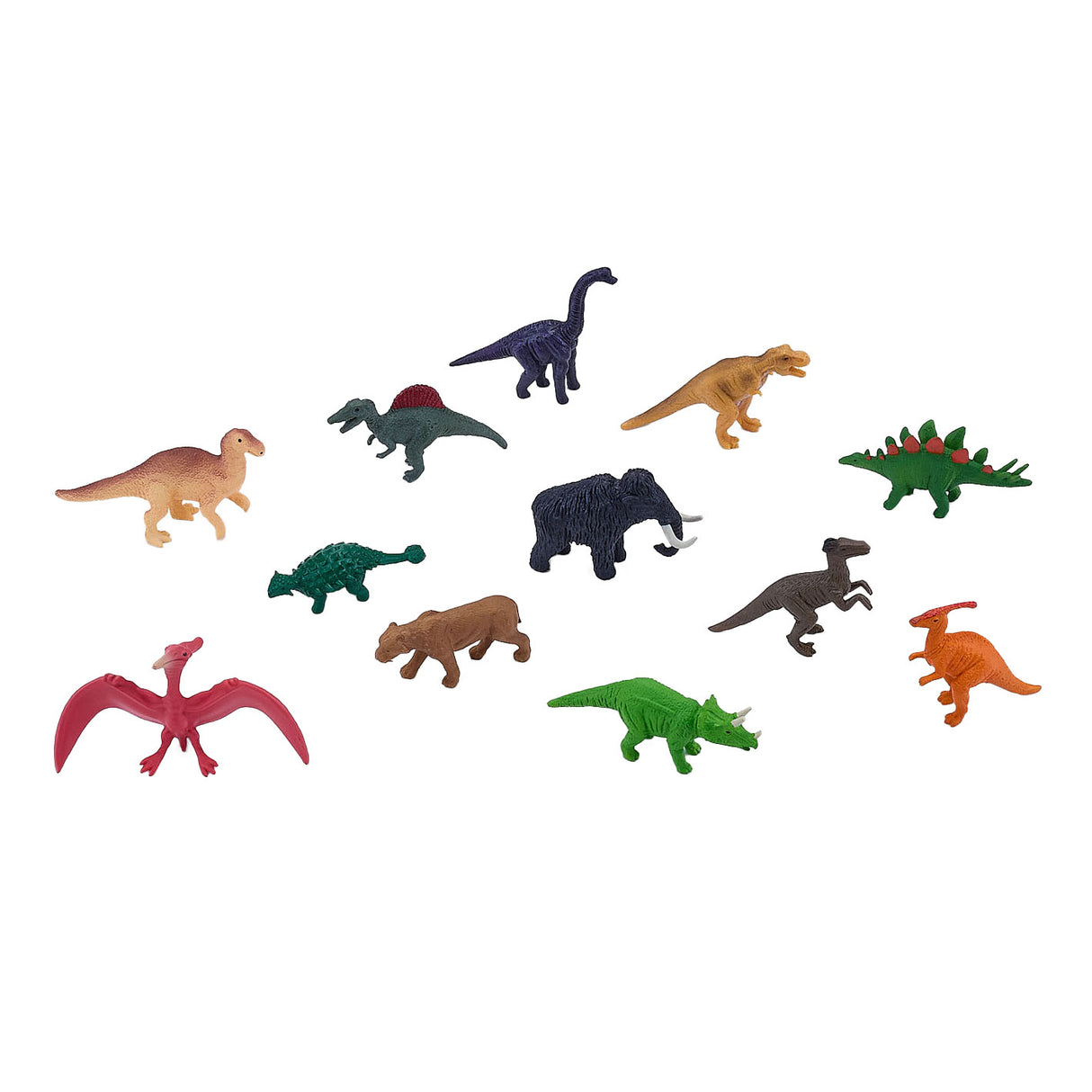 Mojo Prehistory Mini Dinosaurs Play Set, 12 stykker. - 380055
