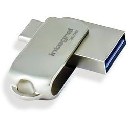 USB-stick integreret 32 GB USB type-A USB type-C sølv