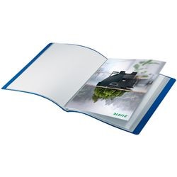 Leitz genbrugsshowalbum a4 - 20 covers - 90 % genbrugsplast før og efter forbruger - blå