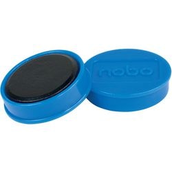 Nobo magnetiske tavlemagneter - pakke med 10 - 32 mm magneter - blå