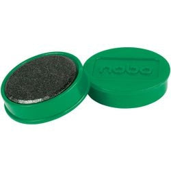 Nobo magnetiske tavlemagneter - pakke med 10 - 32 mm magneter - grøn