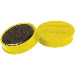 Nobo magnetiske tavlemagneter - pakke med 10 - 32 mm magneter - gule