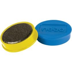 Nobo magnetiske tavlemagneter - pakke med 10 - 38 mm magneter - assorterede farver