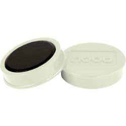 Nobo magnetiske tavlemagneter - pakke med 10 - 38 mm magneter - hvide