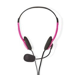 Nedis chst100pk kablede hovedtelefoner pink