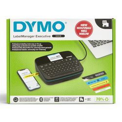 Dymo label manager executive 640 cb bærbar etiketprinter | kompakt etiketmaskine med azerty tastatur | Bluetooth og USB-forbindelse | Kompatibel med D1 standard og holdbare etiketter