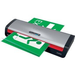 Gbc 250hs office a3 lamineringsmaskine - velegnet til 75-125 mikron - inklusive startpakke med lamineringsposer - sølv sort rød