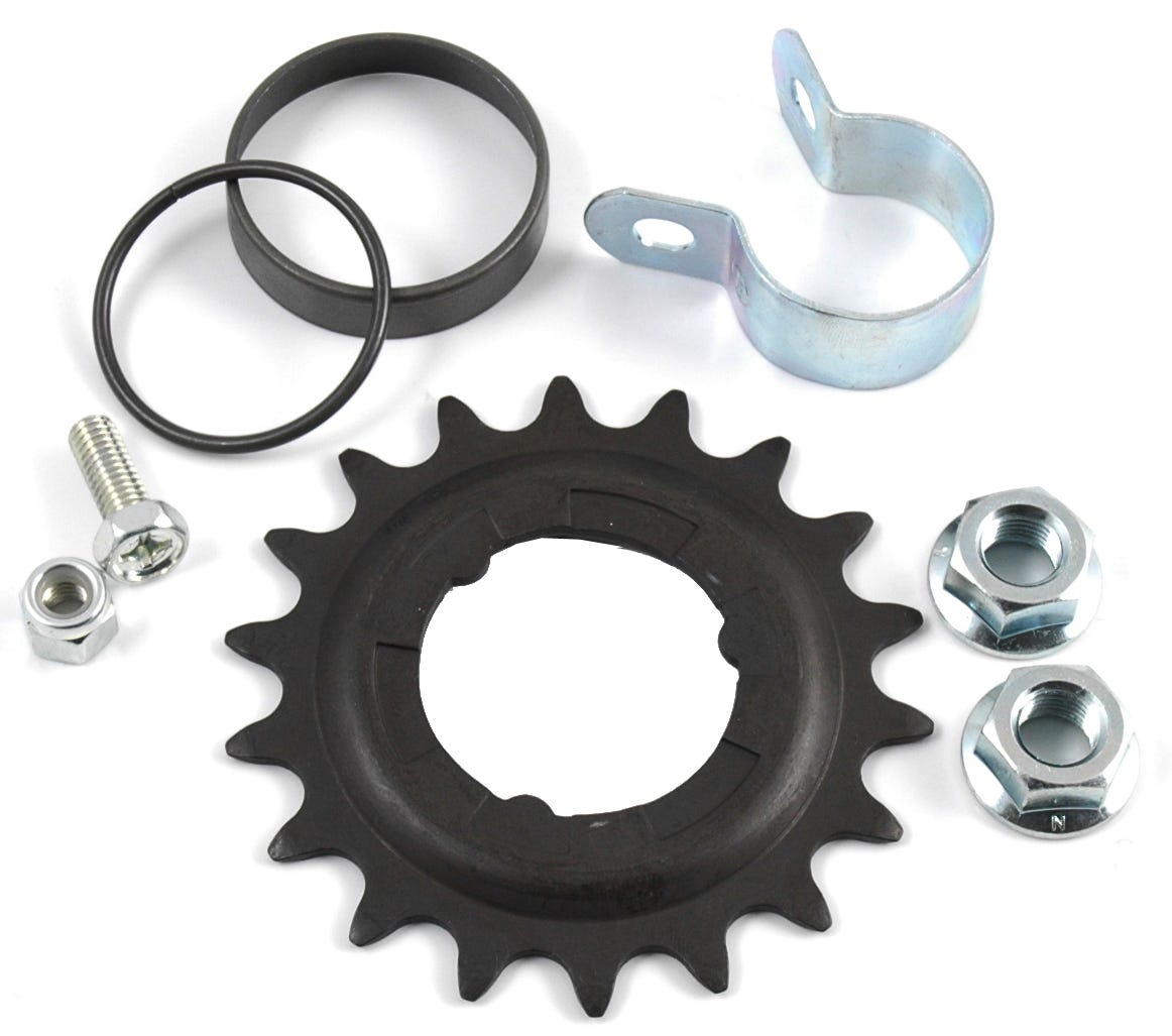 Shimano tandwiel montuurset 18 tands terugtraprem cbe110 montage montageset remnaaf