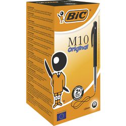 Bic kuglepen m-10 sort 50 stk 0,4mm