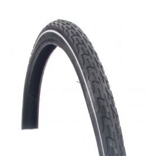 Dæk 28 sp. delikatesse sort + hvid trim 37-622