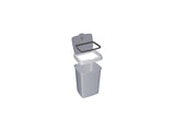 Sunware delta affaldsspand 25 liter klaplåg metallisk sort plastik 32,3x28,1x45,2cm