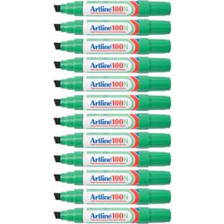 Permanent markør artline 100 ultra 7,5-12mm grøn skrå miljøvenlig