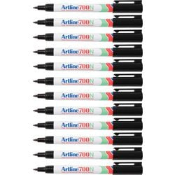 Permanent markør artline 700 medium 0,7mm sort rund miljøvenlig