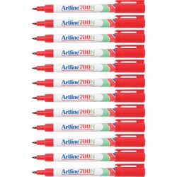 Permanent markør artline 700 medium 0,7mm rød rund miljøvenlig