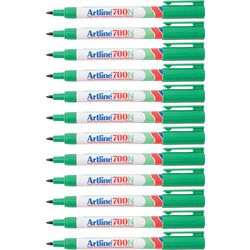 Permanent markør artline 700 medium 0,7mm grøn rund miljøvenlig