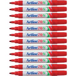 Permanent markør artline 70 ultra 1,5 mm rød rund miljøvenlig