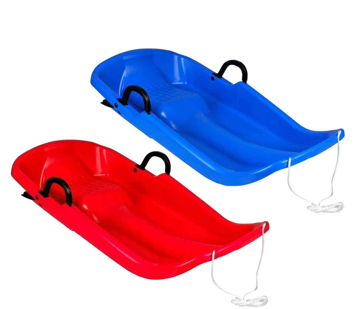 Plastslæde med bremse 80cm fås i 2 forskellige farver