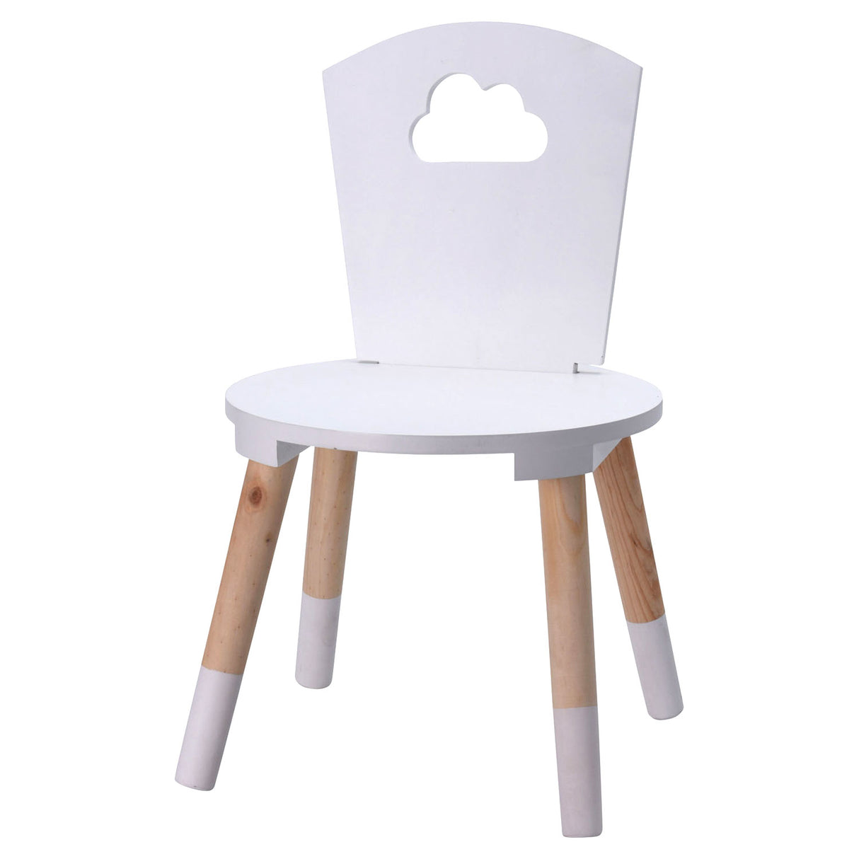 houten børnestol wit