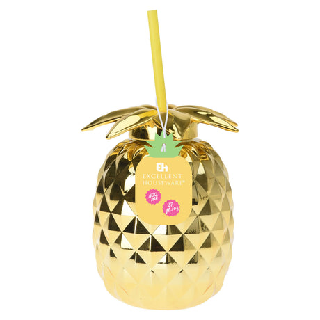 Drikke Cup Gold Ananas