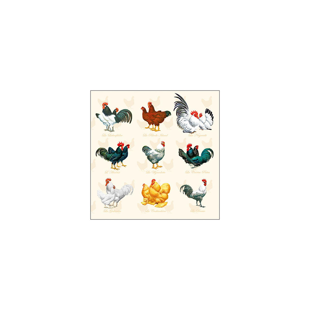 Ambiente servietter wyandotte creme 33x33cm