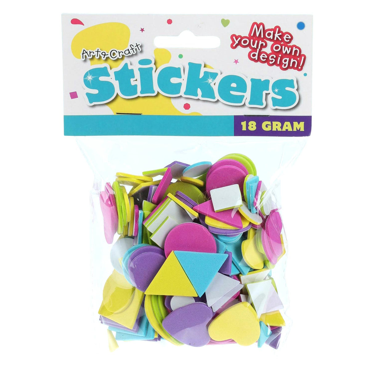 Klistermærker eva shapes, 18gr.