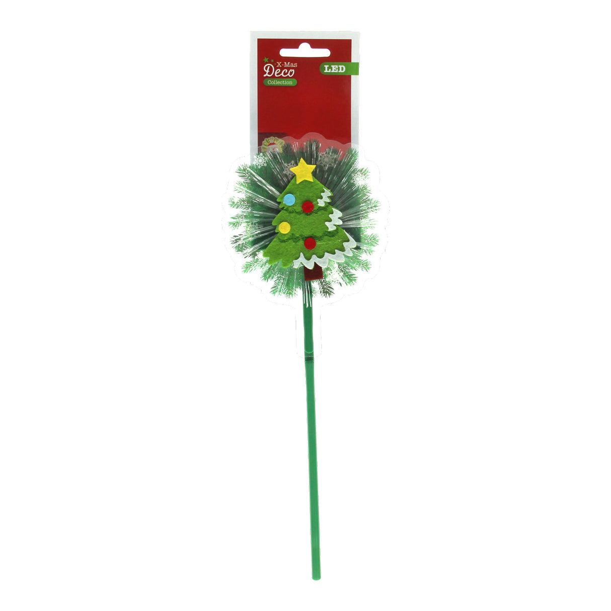Julestik med julefigur LED