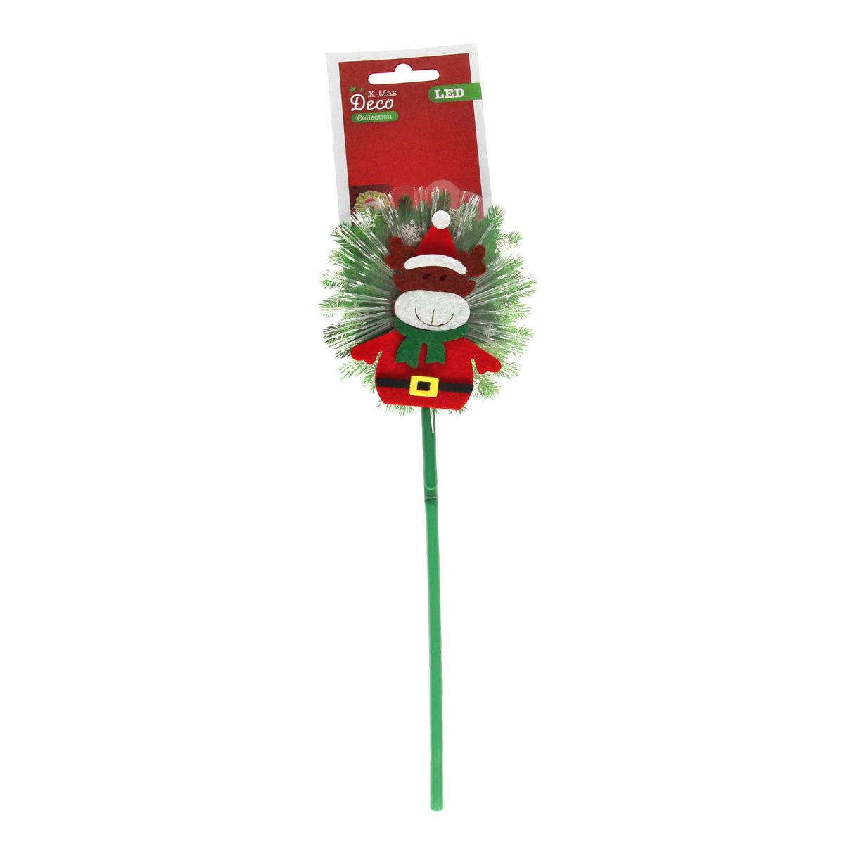 Julestik med julefigur LED