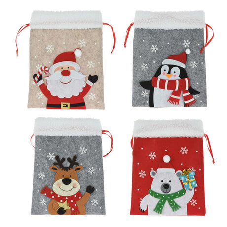 Koopman filtpose Julefigur gavepose Jul multifarver 26x21 cm.