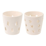 Tealight Holder Christmas White