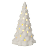 Porcelæns juletræ med LED, sæt med 6 stk