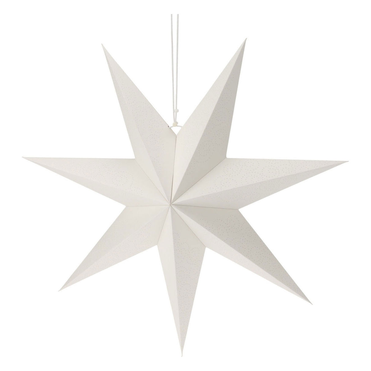 Stjernepapir hvid, 60 cm