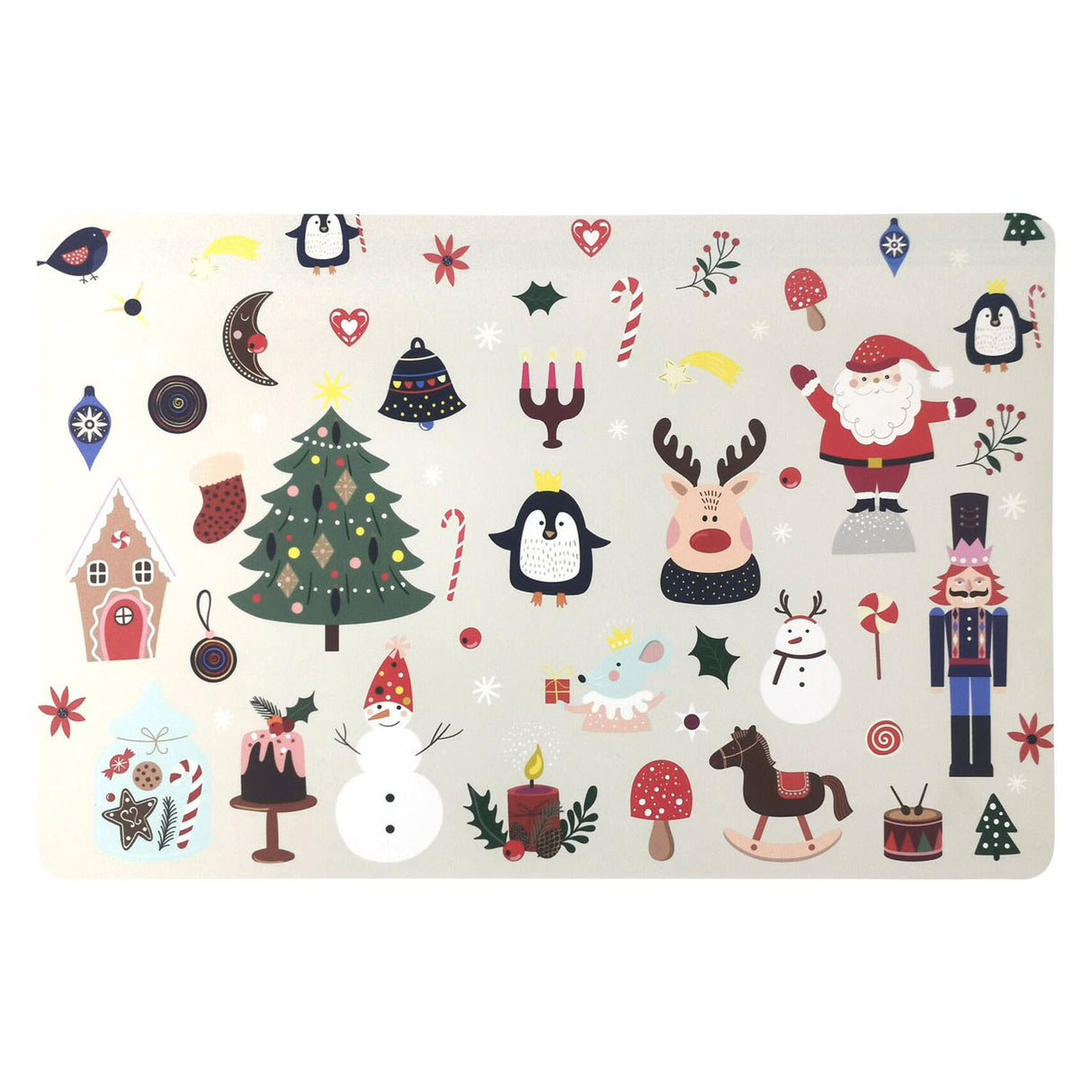 Placemat jul, sæt af 12