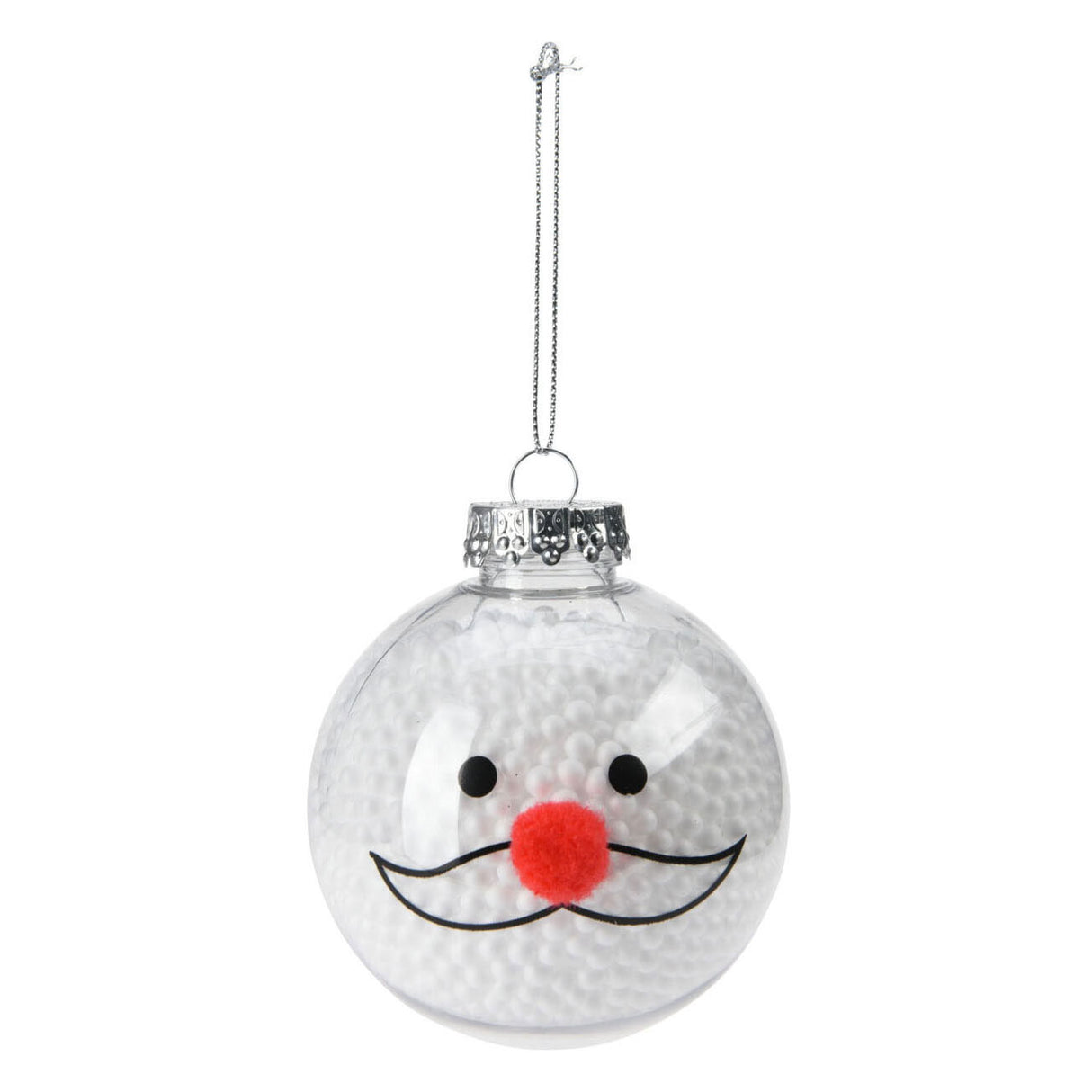 Julebauble snemand 8cm, sæt med 12 stykker