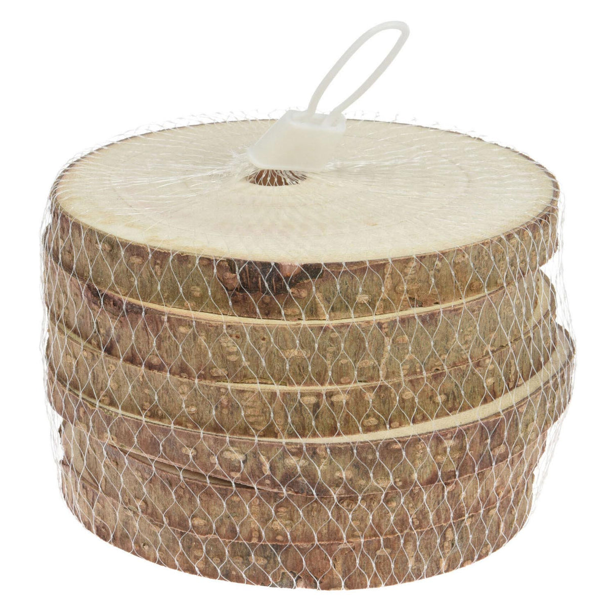 Coasters træbark træ 11cm, 6 stk.