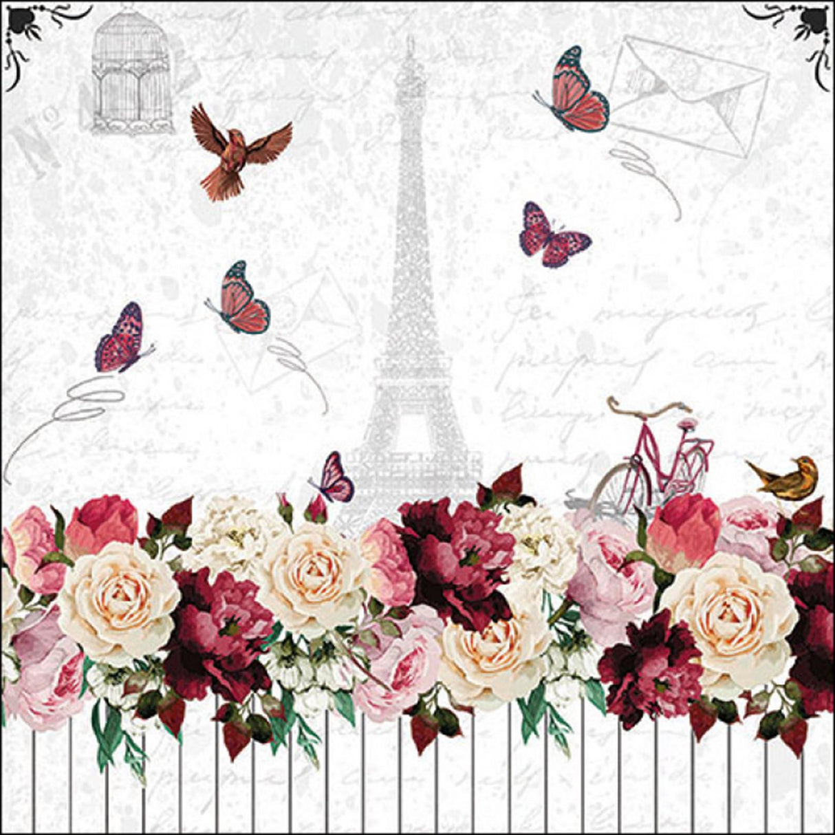 Ambiente servietter romantisk paris 33cm