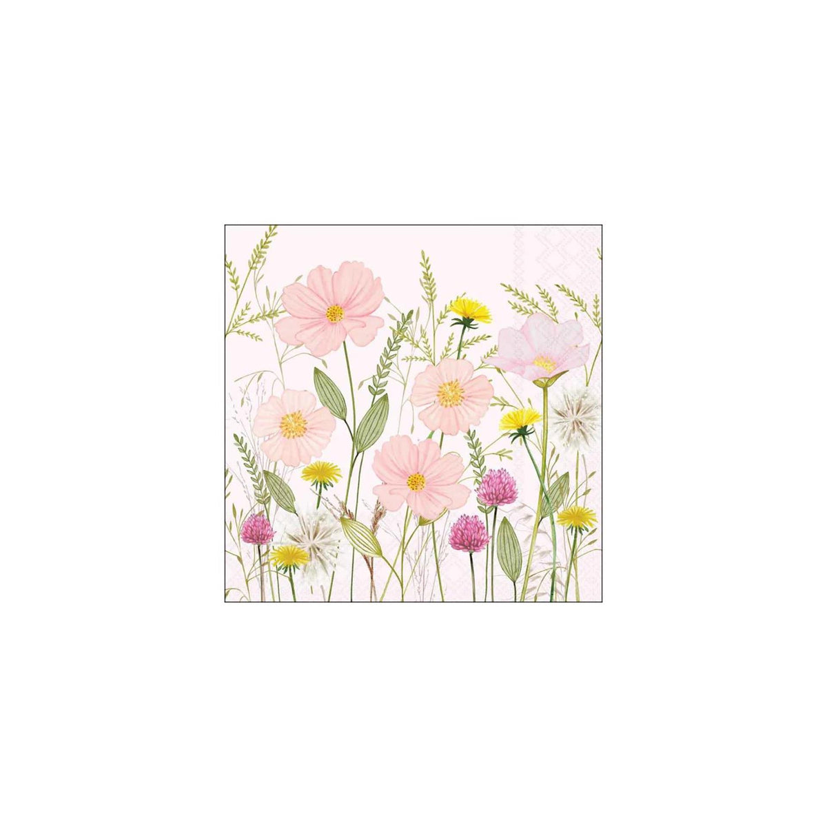 Ambiente servietter 33cm pastelblomster pink