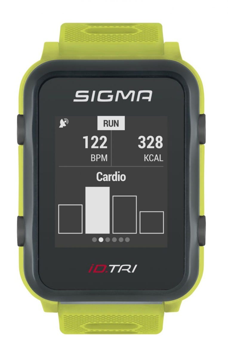 Sigma id.tri neongrøn basic zs harts gps acti ant+ ble + sensor sæt